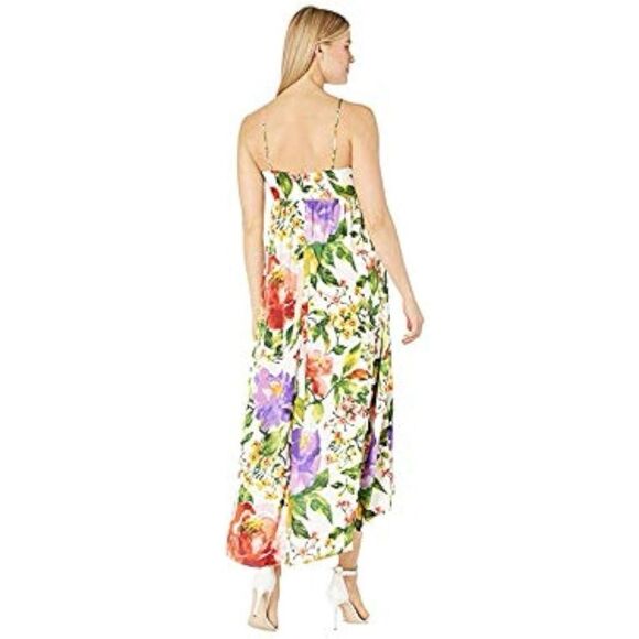 London Times Emiliana Silky Ivory Floral Midi Dress - Picture 5 of 12